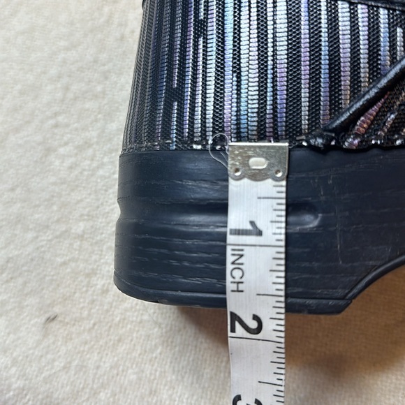 Dansko Metallic Striped Purple Black Silver Professional Clogs Size 42 - Picture 4 of 7